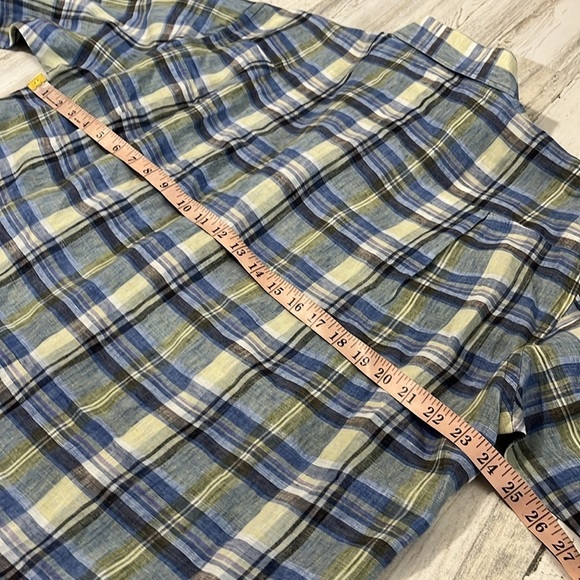 J. McLaughlin Carnegie Plain Linen Button Down Shirt Size XL - Picture 5 of 8